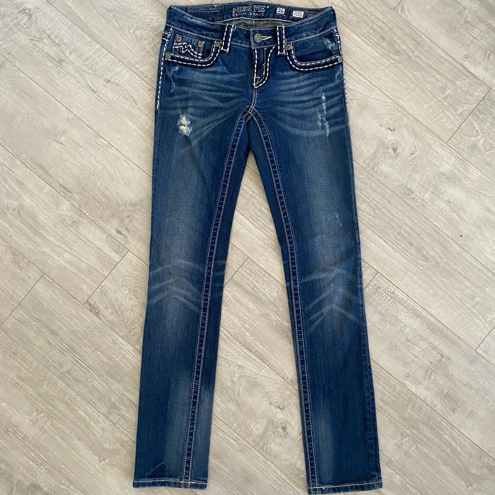 Miss Me Straight Leg Skinny Jeans Size 26
